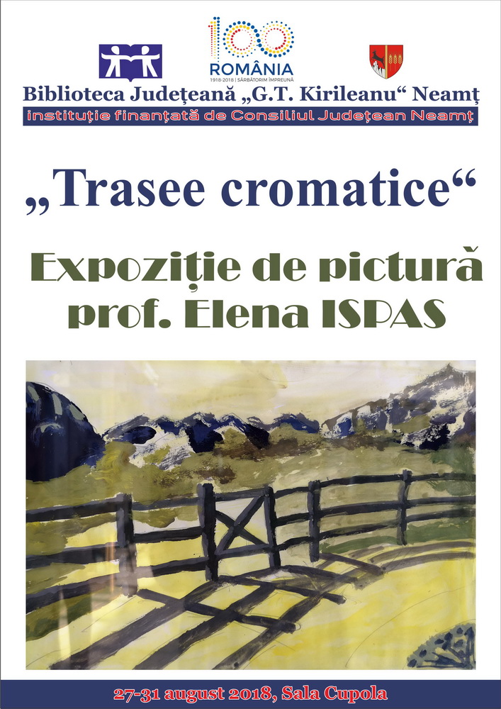 „Trasee cromatice“, expoziție de pictură Elena Ispas, la Biblioteca Județeană&nbsp;Neamț