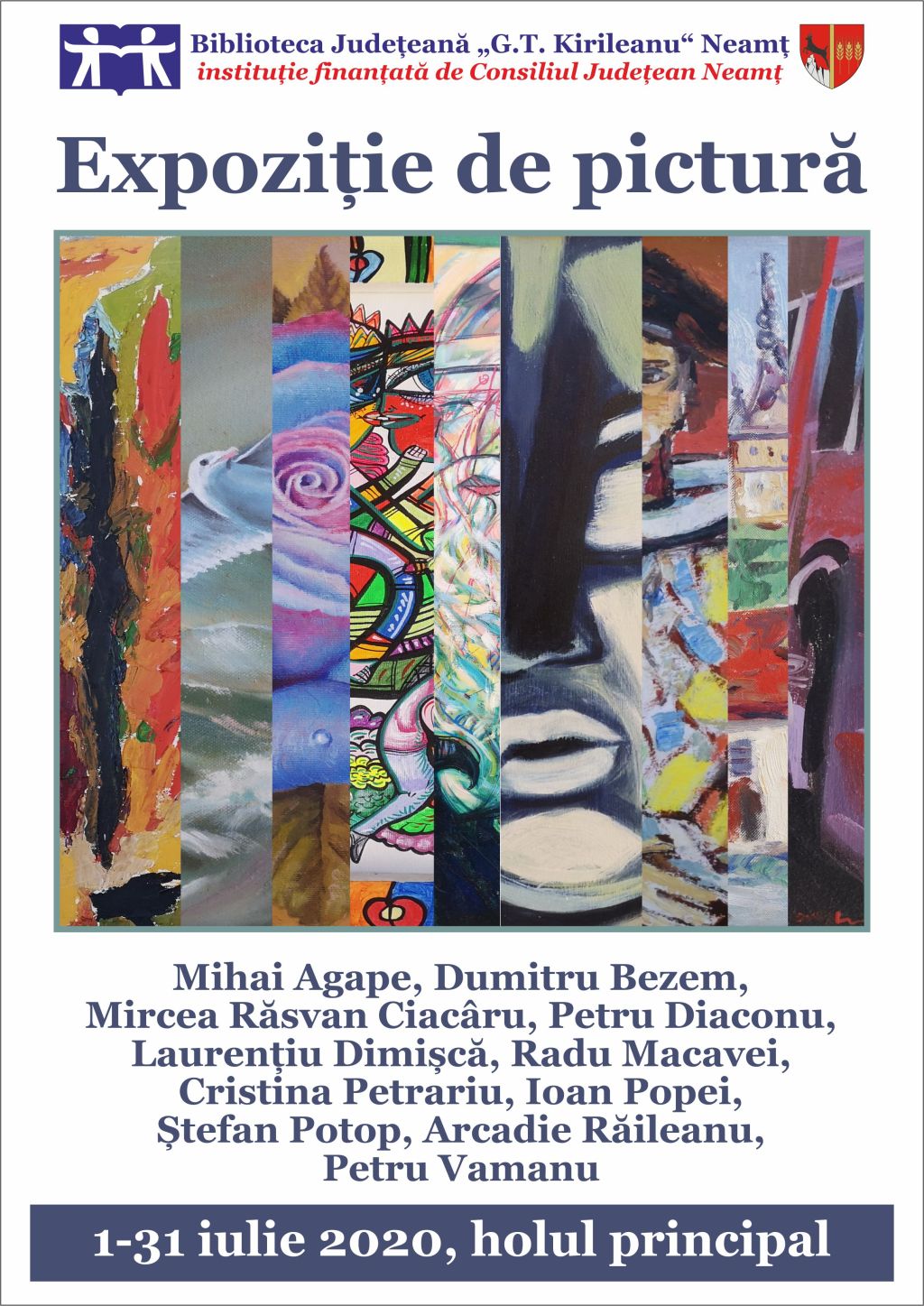 Expoziție colectivă de pictură, la Biblioteca Județeană „G.T. Kirileanu“&nbsp;Neamț